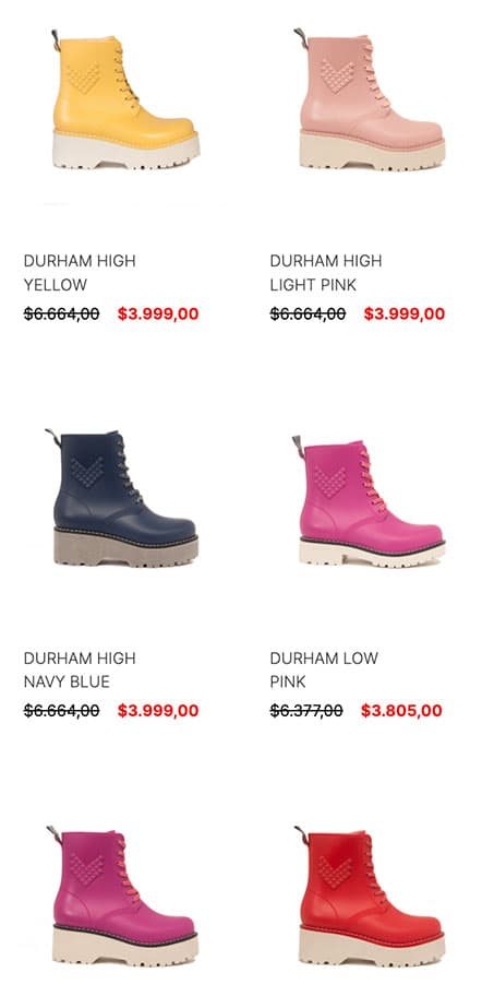 Listado de productos en Tiendanube